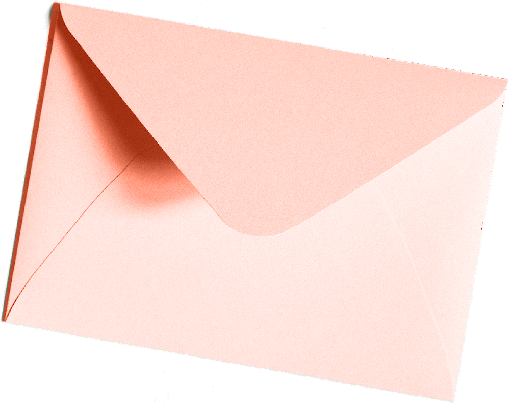 Masked photo of a tilted  envelope